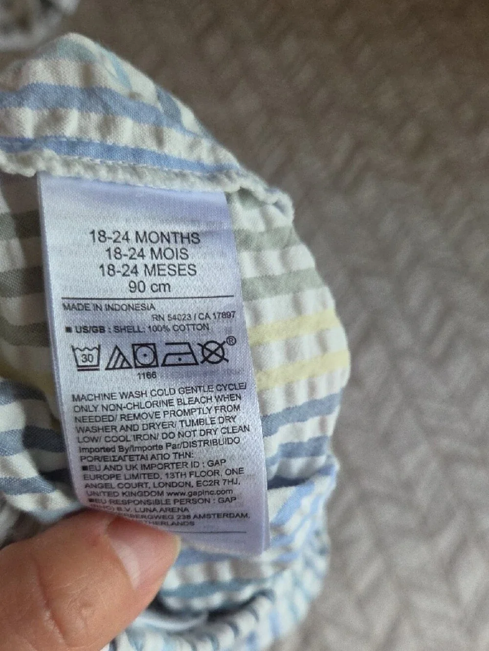 Light Blue Polo with Striped Seersucker Shorts